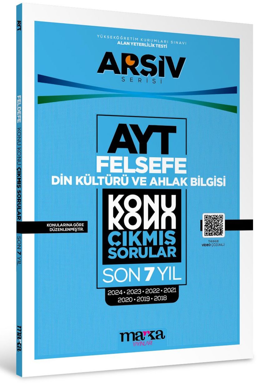AYT Din Kültürü / Felsefe Konu Konu Çıkmış Sorular Son 7 Yıl Marka Yayınları