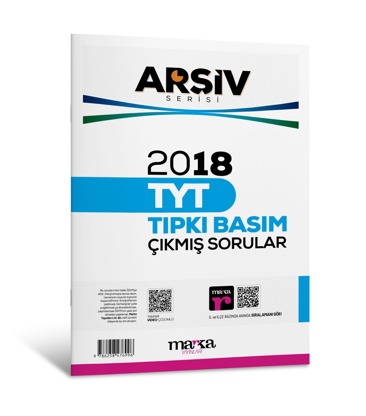 2018 TYT ARŞİV SERİSİ Tıpkı  Basım Çıkmış Sorular Tamamı Video Çözümlü