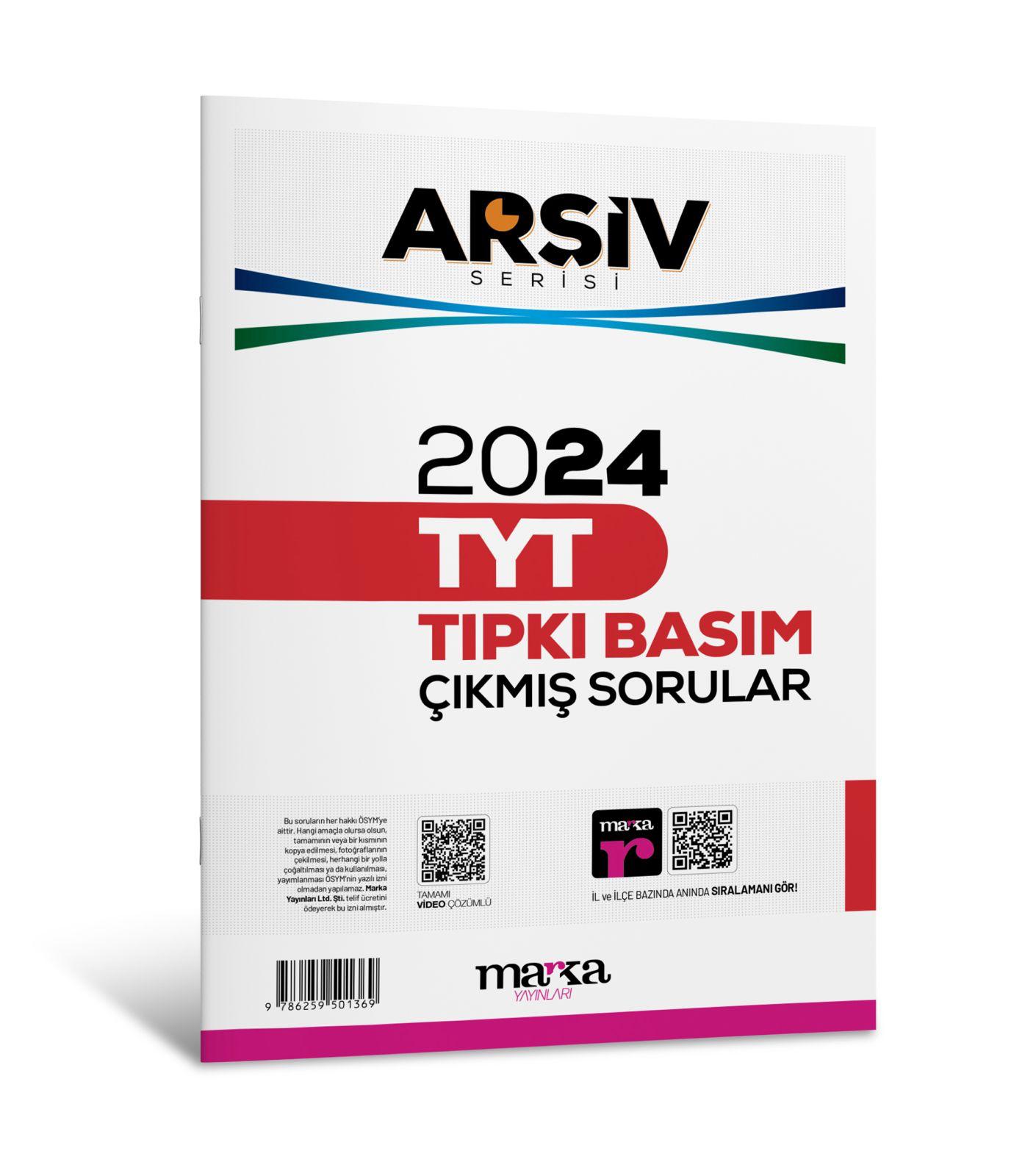 2024 TYT ARŞİV SERİSİ Tıpkı Basım Çıkmış Sorular Tamamı Video Çözümlü