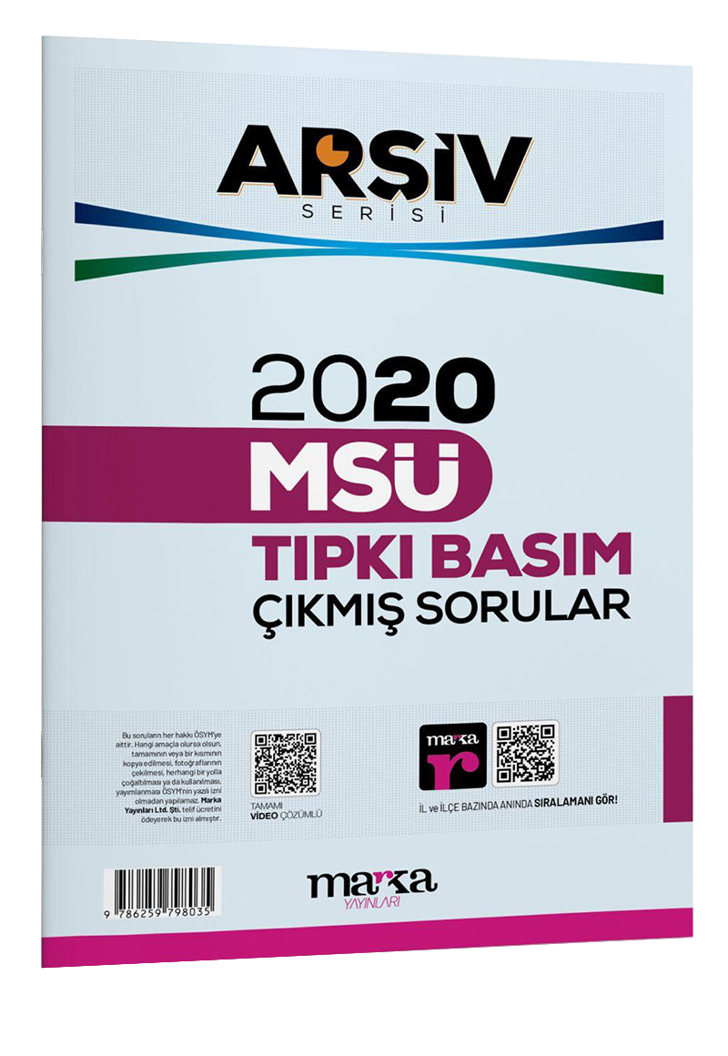 2020 MSÜ ARŞİV SERİSİ Tıpkı Basım Çıkmış Sorular Tamamı Video Çözümlü