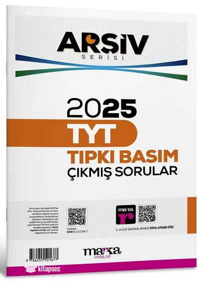 2025 YKS TYT Çıkmış Sorular Tıpkı Basım Çözümlü Arşiv Serisi Marka Yayınları