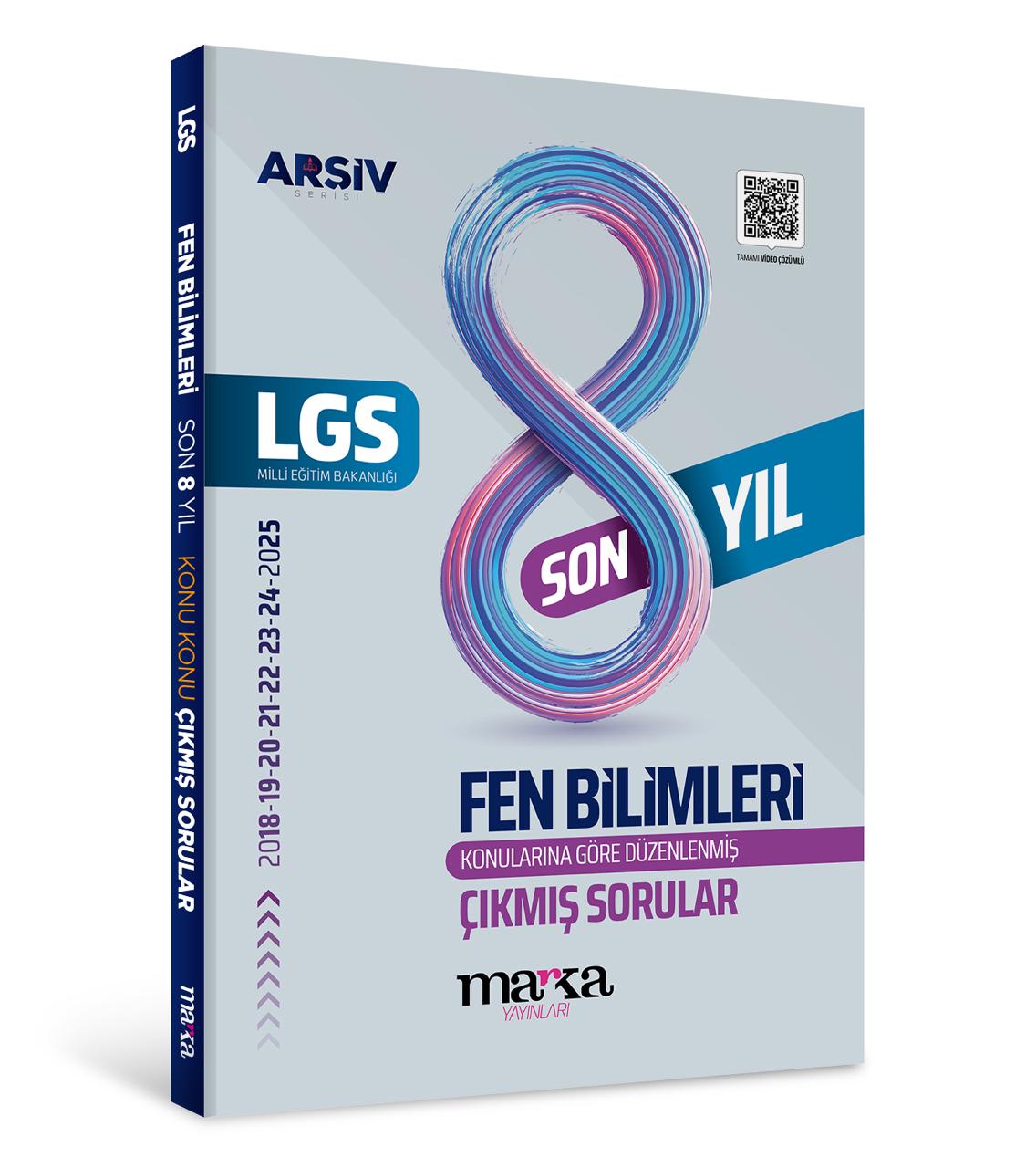 LGS FEN BİLİMLERİ KONU KONU ÇIKMIŞ SORULAR  SON 8 YIL MARKA YAYINLARI