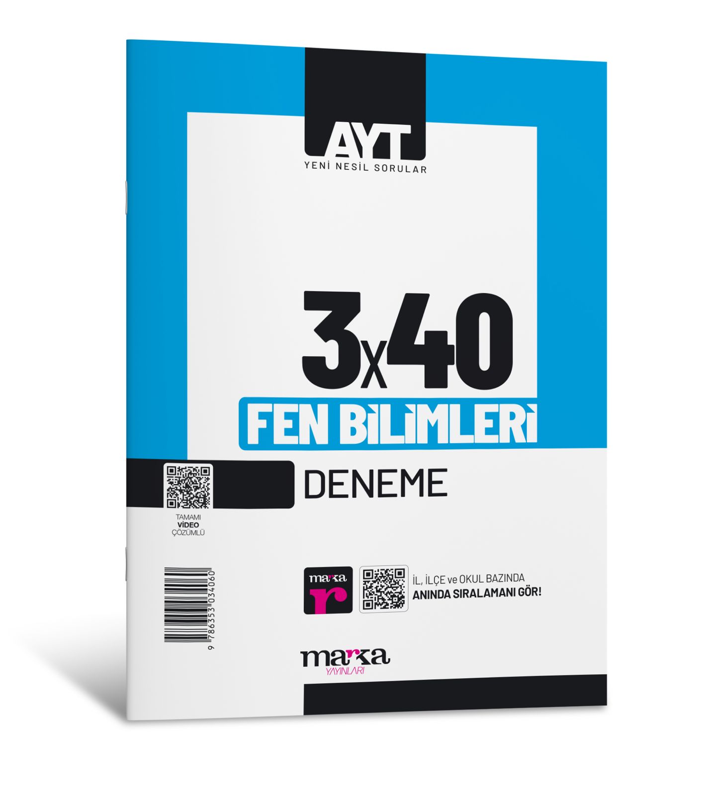 2025 AYT Fen Bilimleri 3x40 Deneme Marka Yayınları