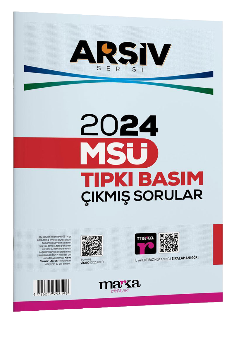 2024 MSÜ ARŞİV SERİSİ Tıpkı Basım Çıkmış Sorular Tamamı Video Çözümlü