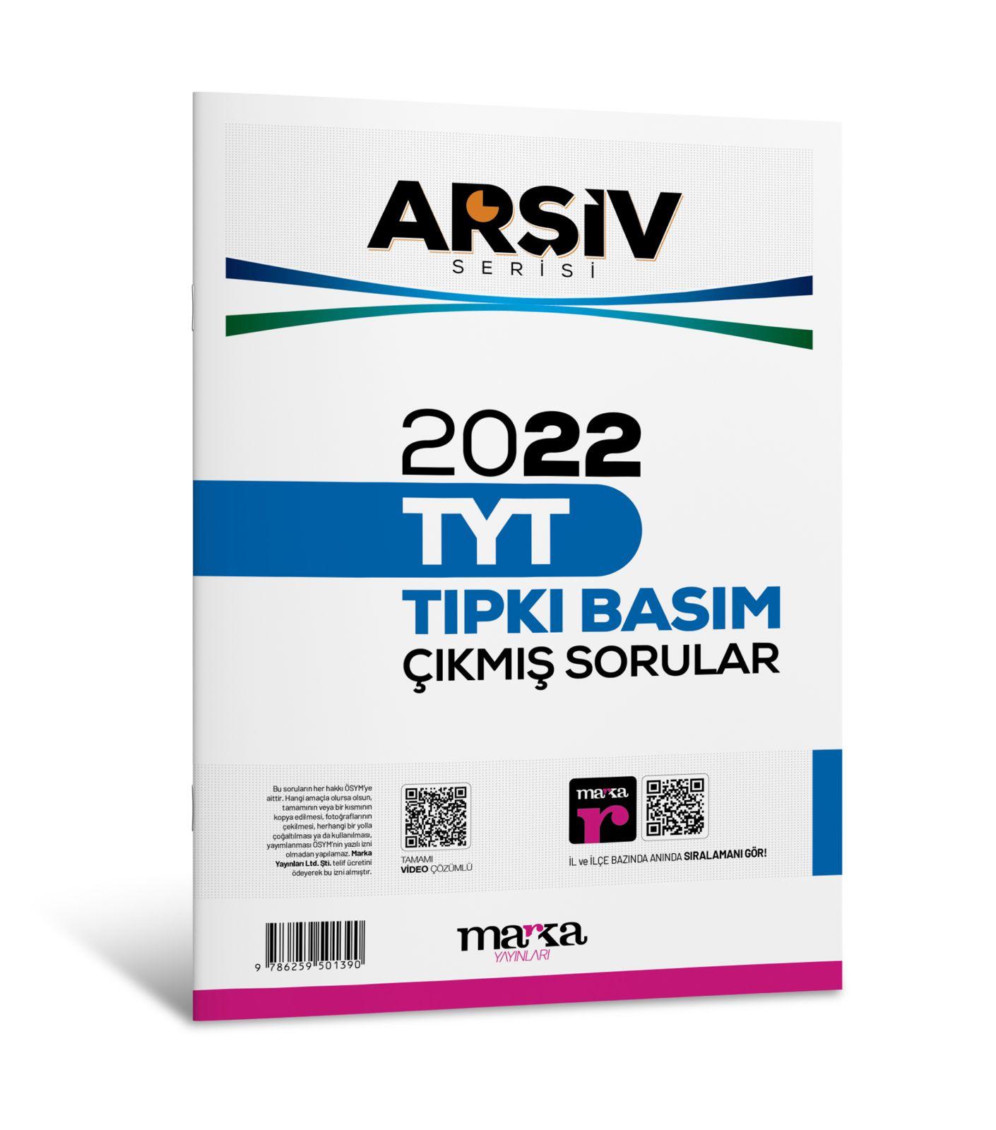 2022 TYT ARŞİV SERİSİ Tıpkı Basım Çıkmış Sorular Tamamı Video Çözümlü