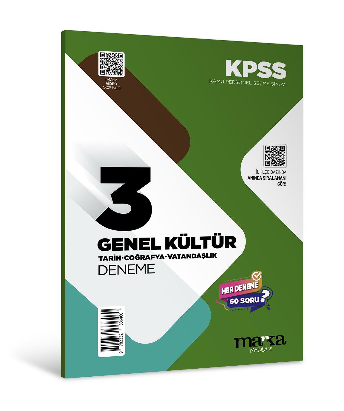 2026 KPSS Genel Kültür 3 Deneme Sınavı Marka Yayınları