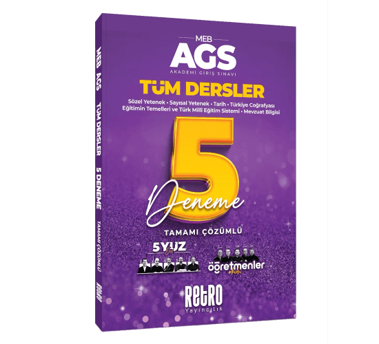 2026 MEB AGS Tüm Dersler Tamamı Çözümlü 5 Deneme Retro Yayıncılık