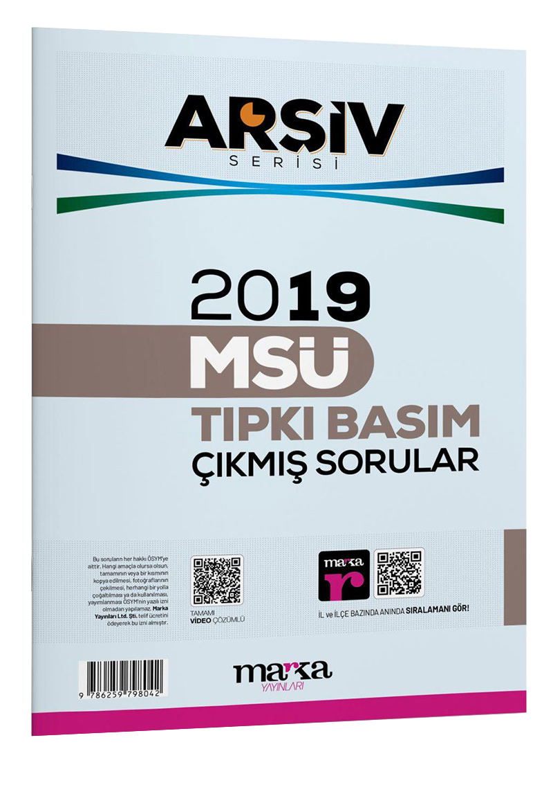 2019 MSÜ ARŞİV SERİSİ Tıpkı Basım Çıkmış Sorular Tamamı Video Çözümlü