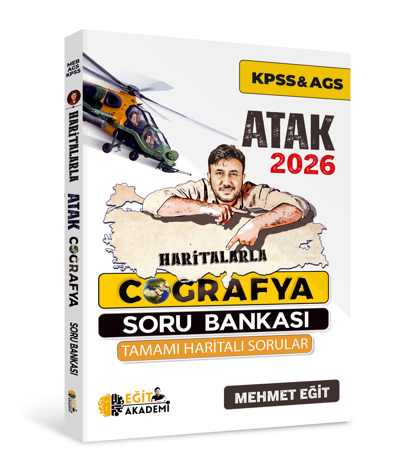 2026 MEB AGS KPSS Haritalarla Atak Coğrafya Soru Bankası Eğit Akademi