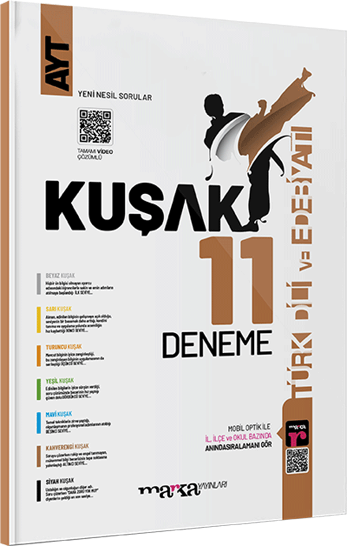 2024 AYT Türk Dili ve Edebiyatı Yeni Nesil Kolaydan Zora 11x24 Kuşak Deneme Marka Yayınları