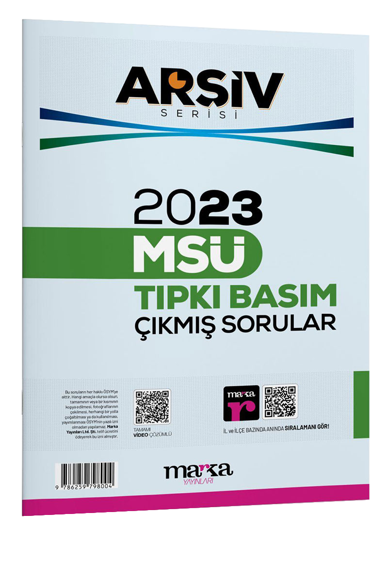 2023 MSÜ ARŞİV SERİSİ Tıpkı Basım Çıkmış Sorular Tamamı Video Çözümlü