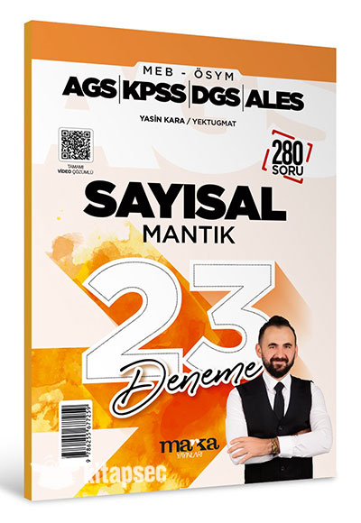 2026 MEB AGS KPSS DGS ALES Sayısal Mantık 23 Deneme Tamamı Video Çözümlü Marka Yayınları