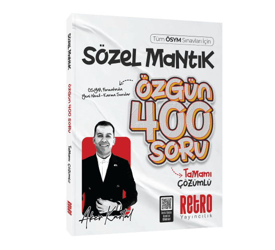 2026 Tüm ÖSYM Sınavları için Sözel Mantık Özgün 400 Soru Bankası Aker Kartal Retro Yayıncılık