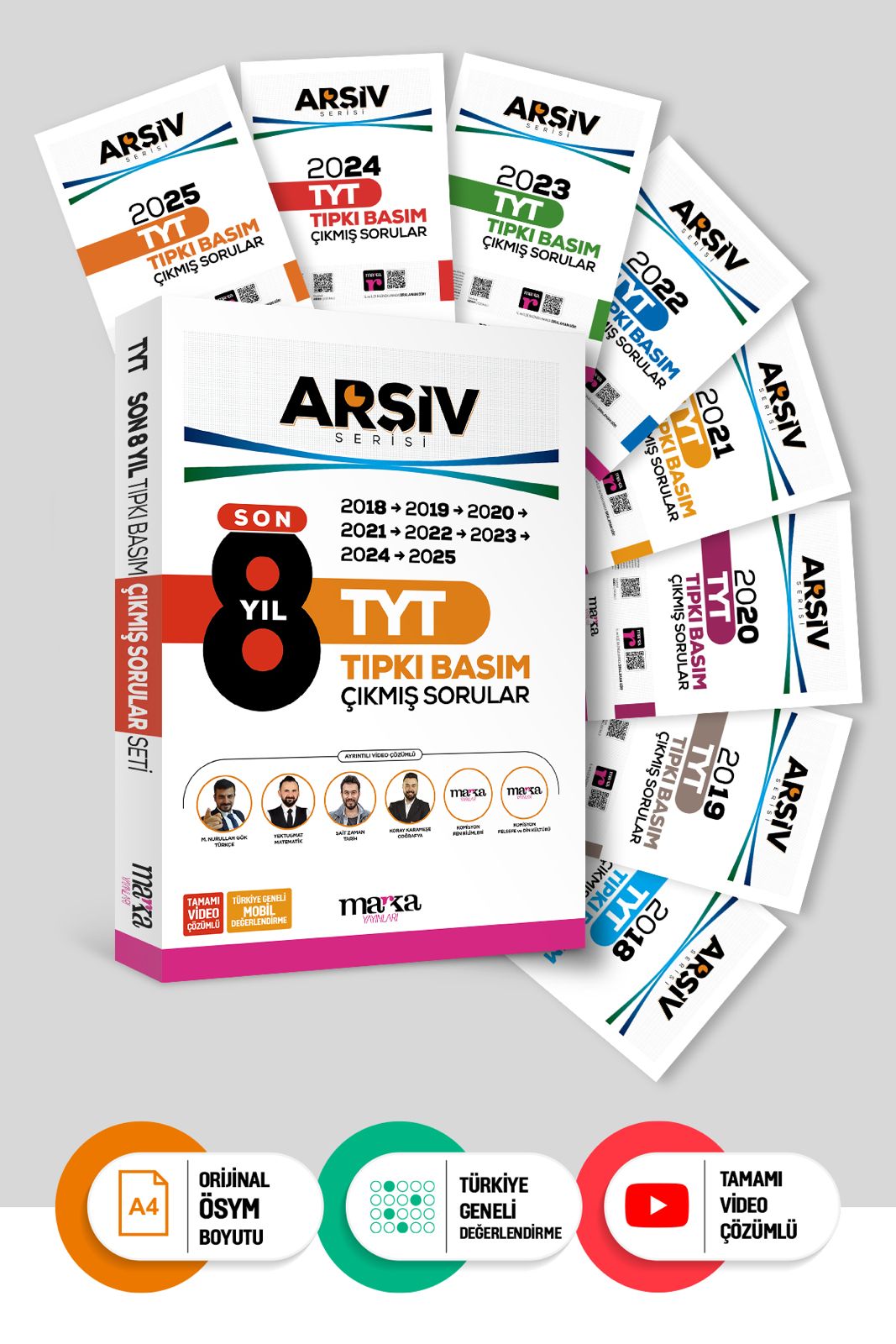 ARŞİV SERİSİ TIPKI BASIM TYT SON 8 YIL ÇIKMIŞ SORULAR MARKA YAYINLARI