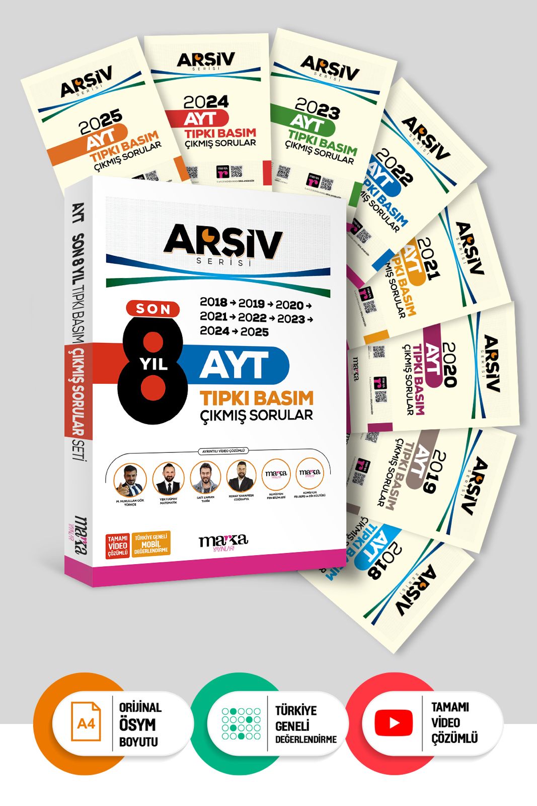  TIPKI BASIM SON 8 YIL AYT ÇIKMIŞ SORULAR  MARKA YAYINLARI