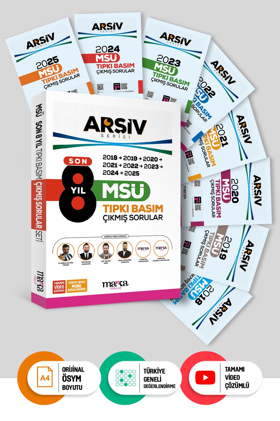 ARŞİV SERİSİ TIPKI BASIM SON 8 YIL MSÜ ÇIKMIŞ SORULAR  MARKA YAYINLARI