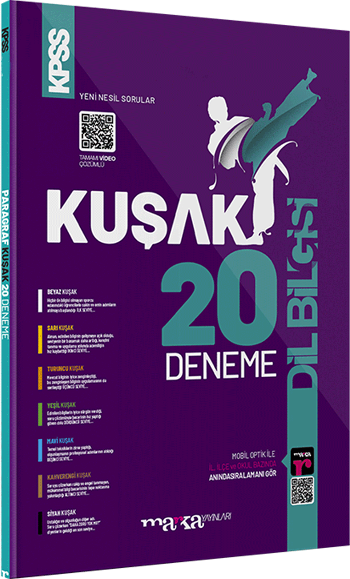 KPSS Dil Bilgisi Kolaydan Zora 20 Kuşak Deneme Tamamı Video Çözümlü Marka Yayınları