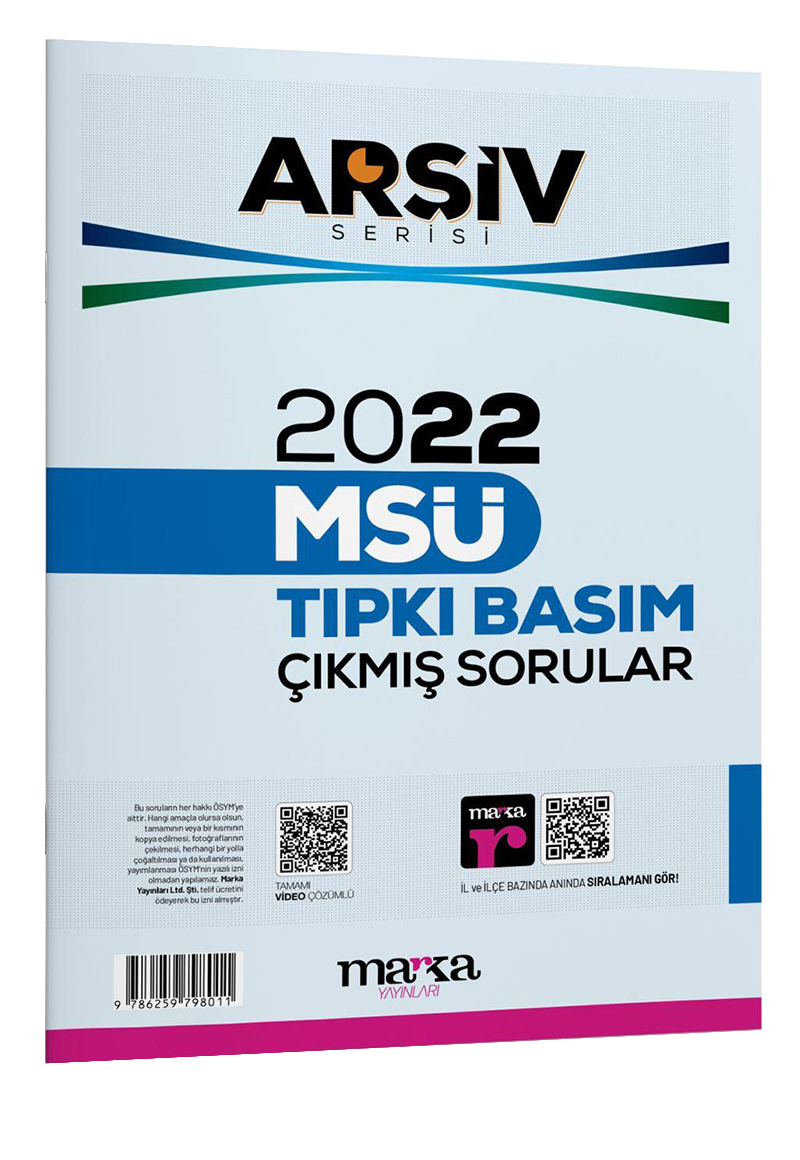 2022 MSÜ ARŞİV SERİSİ Tıpkı Basım Çıkmış Sorular Tamamı Video Çözümlü