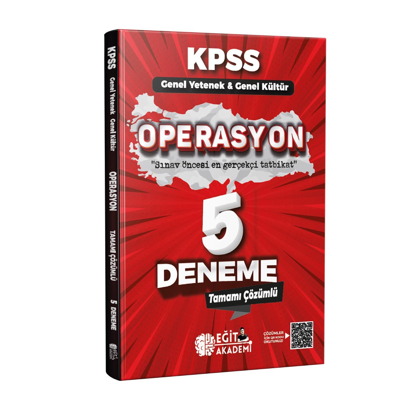 2026 KPSS Genel Kültür Genel Yetenek Operasyon 5 li Deneme  Eğit Akademi