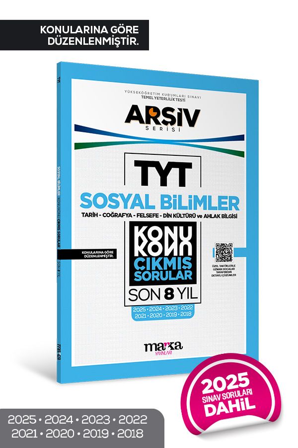 TYT Sosyal Bilimler Konu Konu Çıkmış Sorular Son 7 yıl Çıkmış Sorular Marka Yayınları