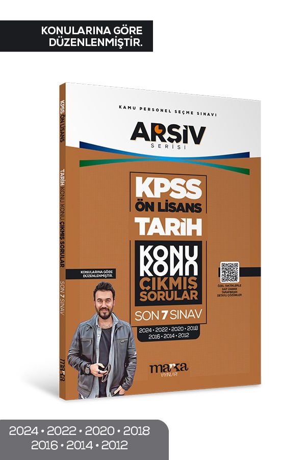 KPSS Ön Lisans Tarih Konu Konu Çıkmış Sorular Son 7 Sınav Çıkmış Sorular (2024 Dahil) Marka Yayınları