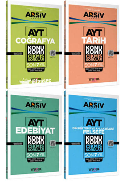 AYT Sözel EDEBİYAT COĞRAFYA DİN FELSEFE Son 7 YIL Konu Konu Çıkmış Sorular Çözümlü Marka Yayınları