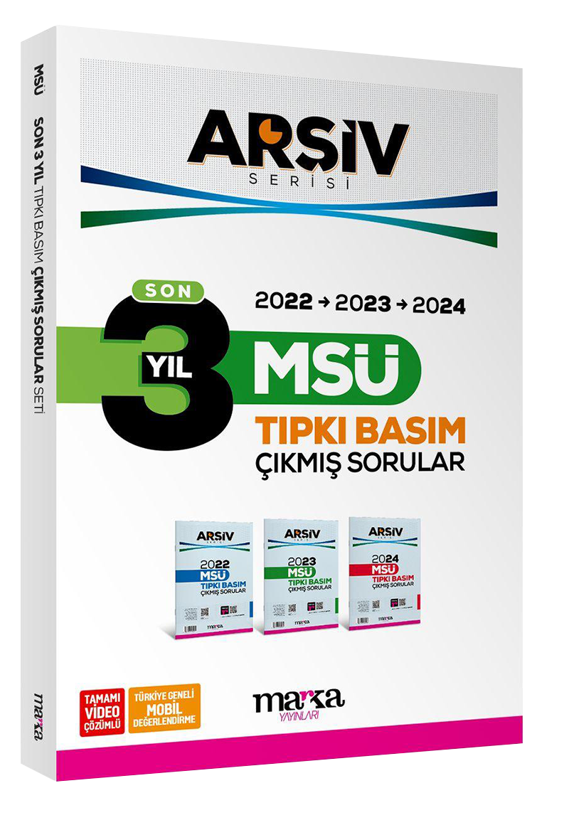 Son 3 Yıl MSÜ ARŞİV Serisi Tıpkı Basım Fasikül Fasikül Çıkmış Sorular Tamamı Video Çözümlü