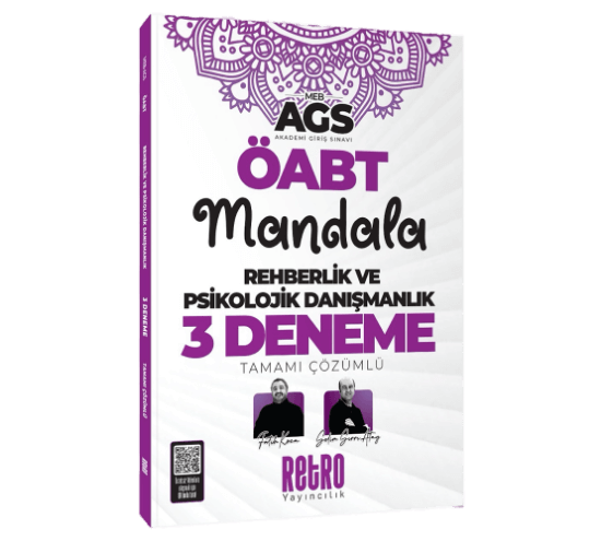 2026 ÖABT MEB-AGS Rehberlik ve Psikolojik Danışmanlık Mandala 3 Deneme Çözümlü Retro Yayıncılık