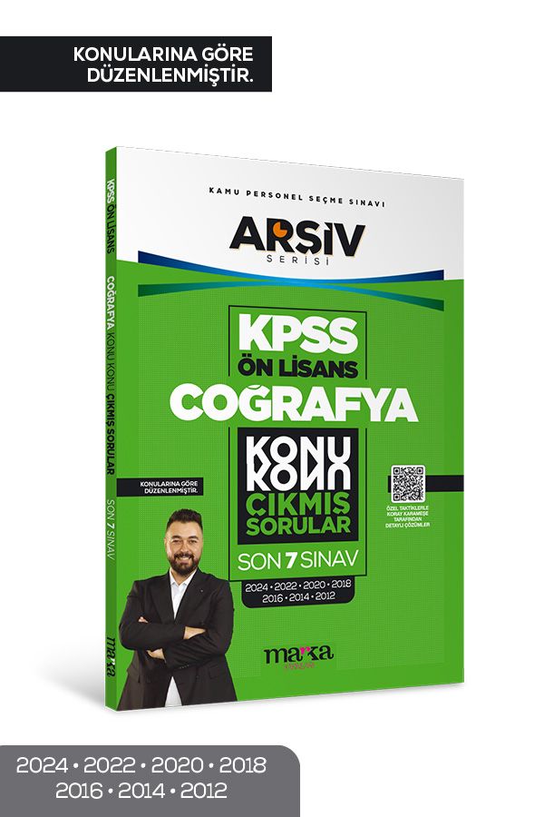 KPSS Ön Lisans Coğrafya Konu Konu Çıkmış Sorular Son 7 Sınav Çıkmış Sorular (2024 Dahil) Marka Yayınları