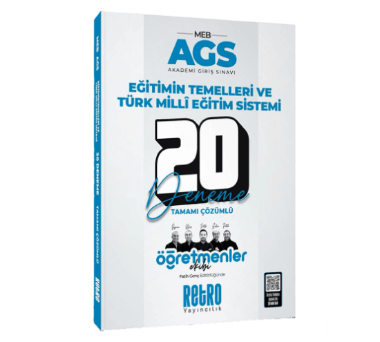 2025 MEB AGS Eğitimin Temelleri ve Türk Milli Eğitim Sistemi 20 li Deneme Retro Kitap