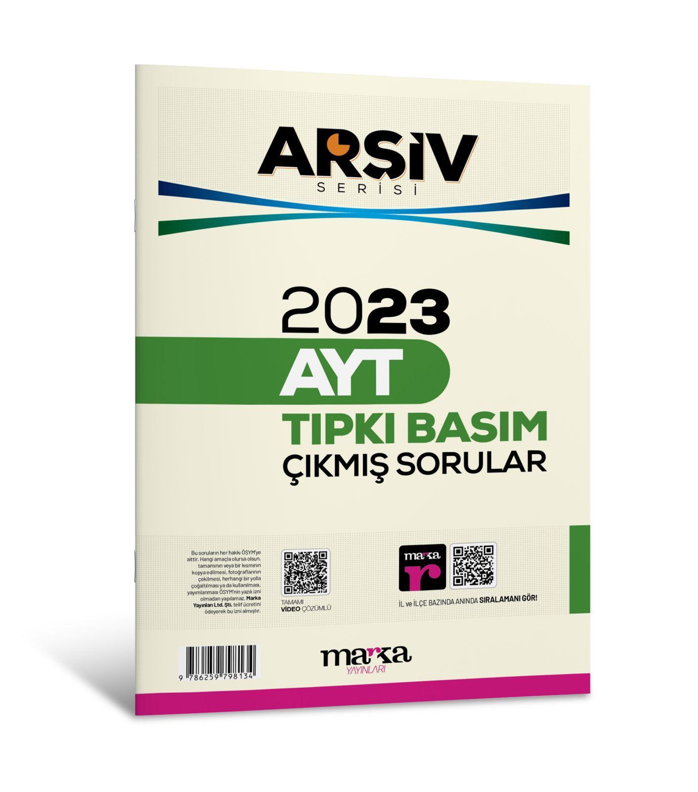 2023 AYT ARŞİV SERİSİ Tıpkı Basım Çıkmış Sorular Tamamı Video Çözümlü